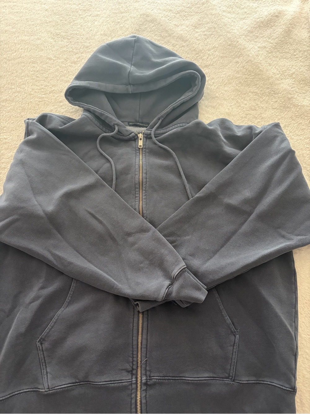 Brandy Melville oversized Zip-Up Hoodie - Navy Blue